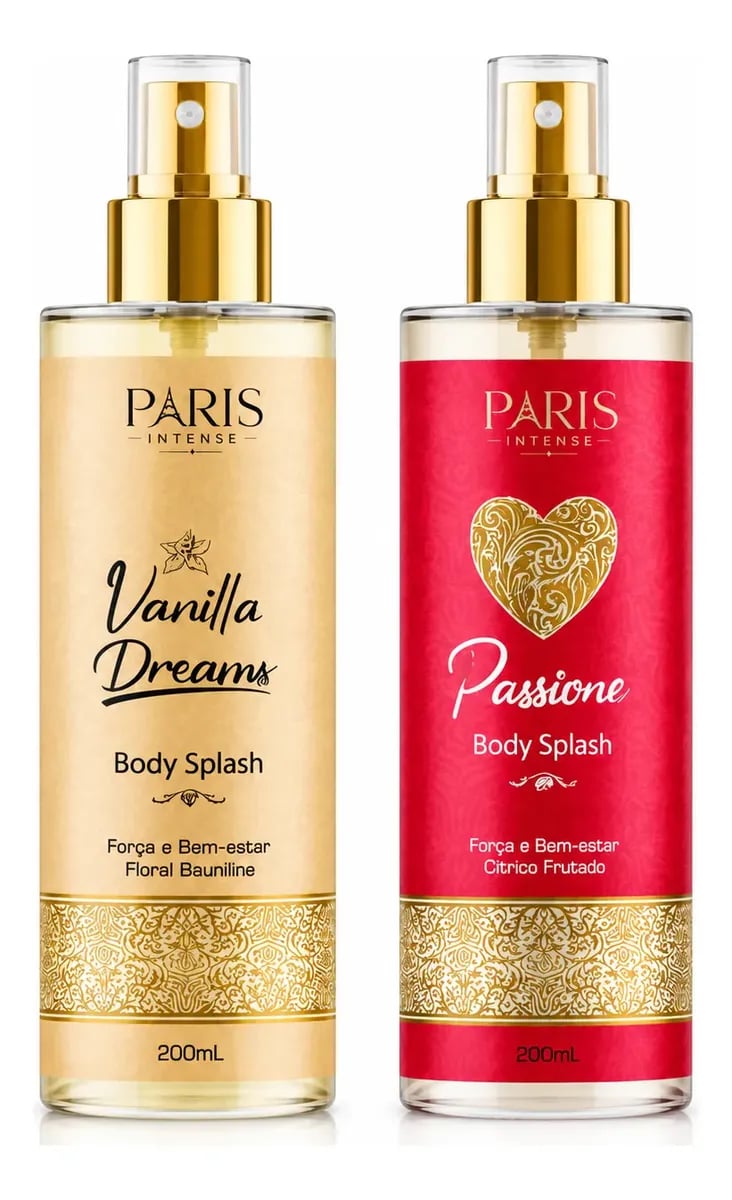Paris intense Kit 2 Body Splash Da Virginia Fonseca 200ml Perfume Feminino — 200 mL