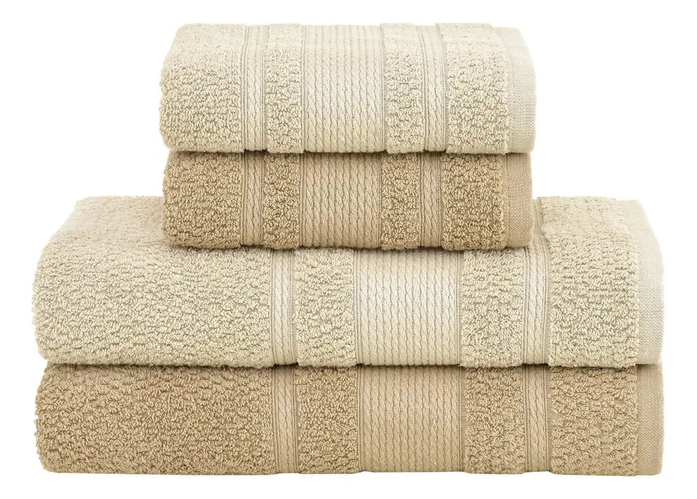 Buddemeyer Jogo De Toalhas Bella Extra Soft Banho 4 — Bege/Marrom