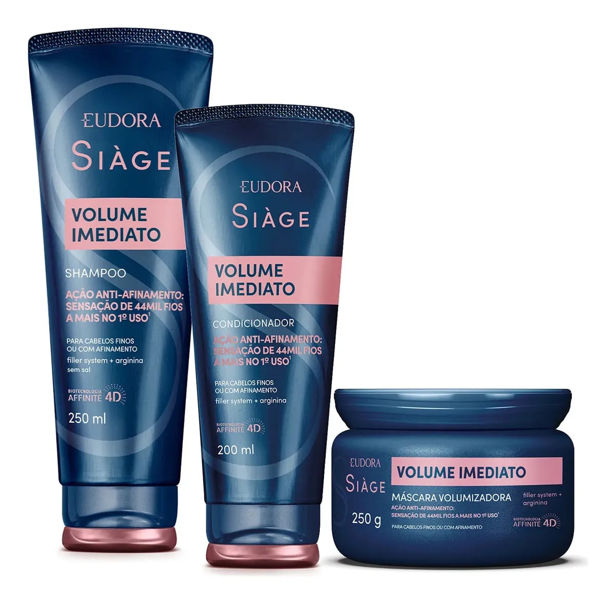 Eudora Combo Siàge Volume Imediato: Shampoo 250ml + Condicionador 2